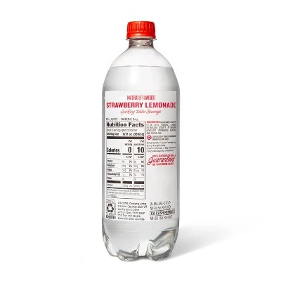 Strawberry Lemonade Sparkling Water  1 L Bottle  Market Pantry™