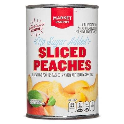 No Sugar Added Sliced Peaches 15 oz  Market Pantry™