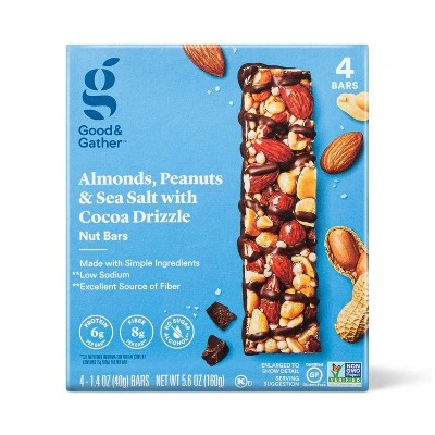 Almond, Peanuts & Sea Salt Nut Bars  4ct  Good & Gather™