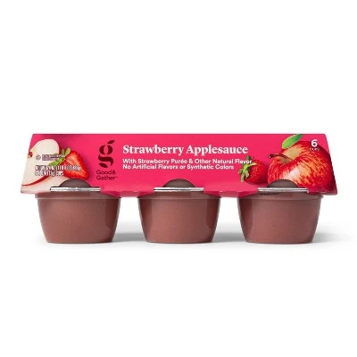 Strawberry Applesauce Cups 6ct Good & Gather™