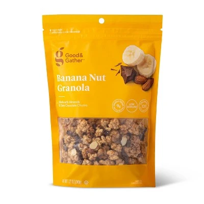 Good & Gather Banana Nut Granola With Almonds & Dark Chocolate Chunks