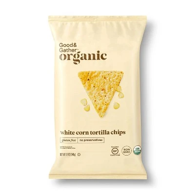 Organic White Corn Tortilla Chips 12oz Good & Gather™