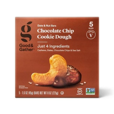 Chocolate Chip Cookie Dough Nutrition Bars  5ct  Good & Gather™
