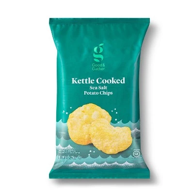 Good & Gather Sea Salt Kettle Cooked Potato Chips, Sea Salt