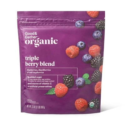 Good & Gather Organic Triple Berry Blend, Blueberries, Blackberries & Red Raspberries