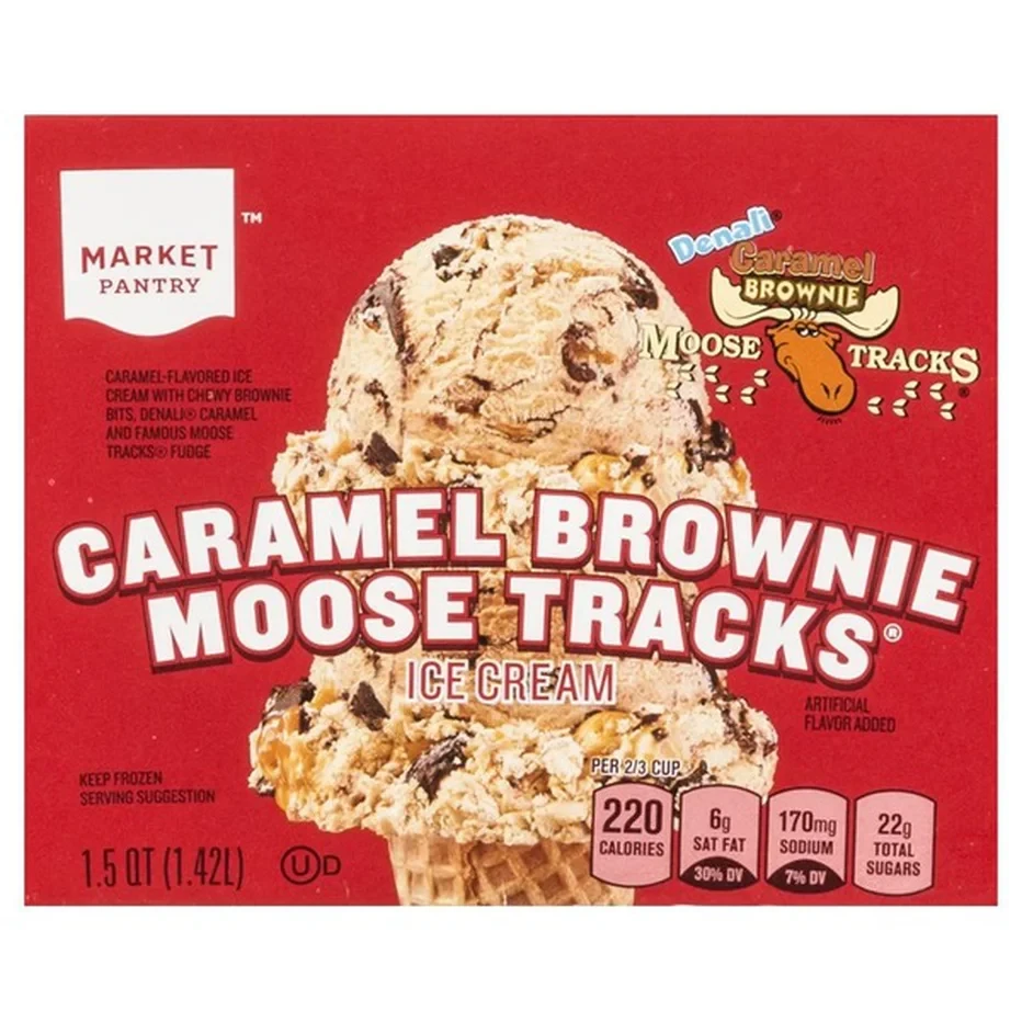 Caramel Brownie Moose Tracks Ice Cream 48oz Market Pantry™