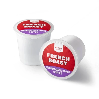 100% Arabica French Roast Dark Roast Coffee Single Serve Pods 12ct Market Pantry™