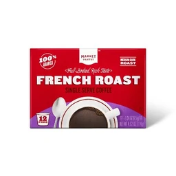 Market Pantry 100% Arabica French Roast Dark Roast Coffee Single Serve Pods 12ct Market Pantry™