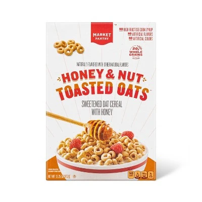 Honey & Nut Toasted Oats Breakfast Cereal  12.25oz  Market Pantry™
