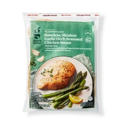  Boneless & Skinless Garlic Herb Seasoned Chicken Breast  Frozen  2lbs  Good & Gather™