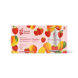 Good & Gather Strawberry Mango Sparkling Water  8pk/12 fl oz Cans  Good & Gather™