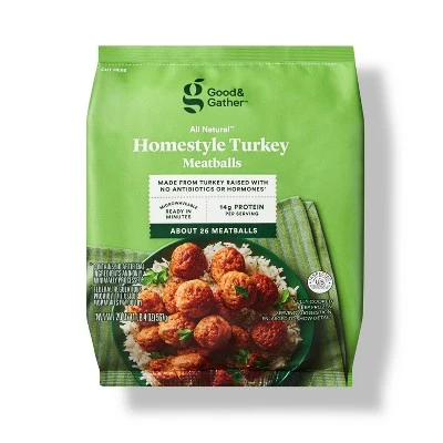 USDA All Natural Homestyle Turkey Meatballs  Frozen  20oz  Good & Gather™