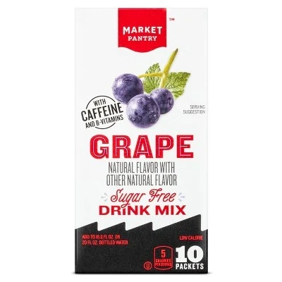Grape Sugar Free Energy Drink Mix 10ct Market Pantry™