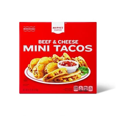 Frozen Beef & Cheese Mini Tacos 12oz Market Pantry™