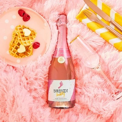 Barefoot Bubbly Pink Moscato Wine  750ml Bottle