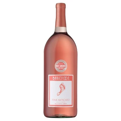 Barefoot Pink Moscato Wine  1.5L Bottle