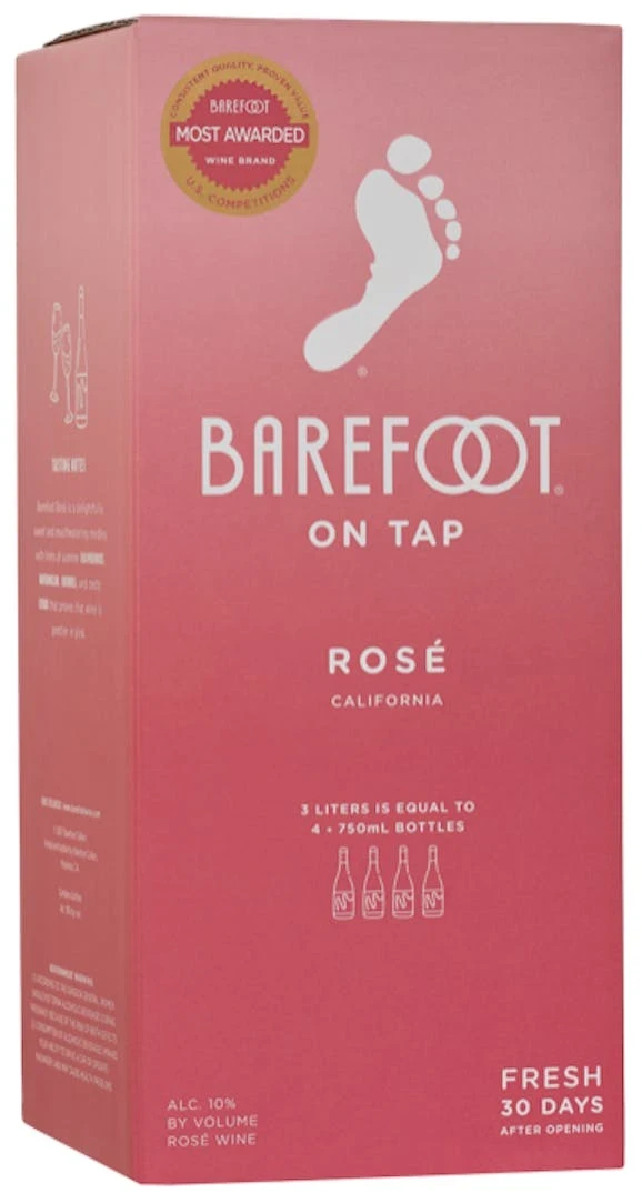 Barefoot Rosé Wine  3L Box