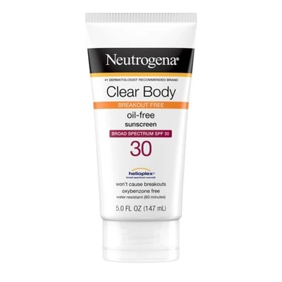Neutrogena Clear Body Lotion  SPF 30  5 fl oz