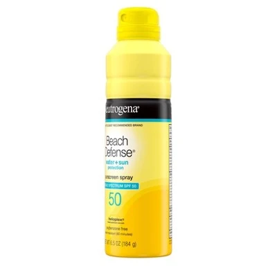 Neutrogena Beach Defense Sunscreen Spray  SPF 50  6.5oz