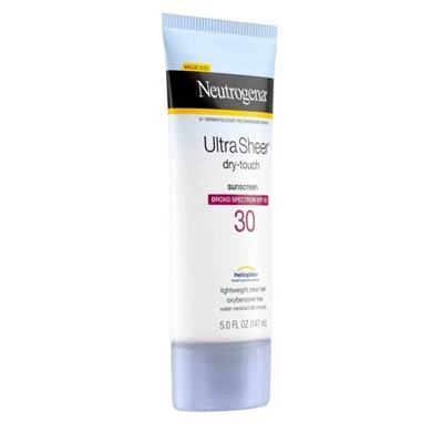 Neutrogena Ultra Sheer Dry Touch Water Resistant Sunscreen Lotion  SPF 30  5 fl oz