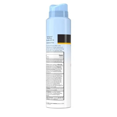 Neutrogena Ultra Sheer Lightweight Sunscreen Spray  SPF 30  5oz