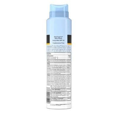 Neutrogena Ultra Sheer Lightweight Sunscreen Spray  SPF 30  5oz