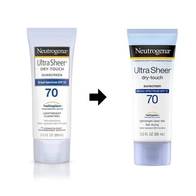 Neutrogena Ultra Sheer Dry Broad Spectrum Touch Sunscreen  SPF 70  3oz