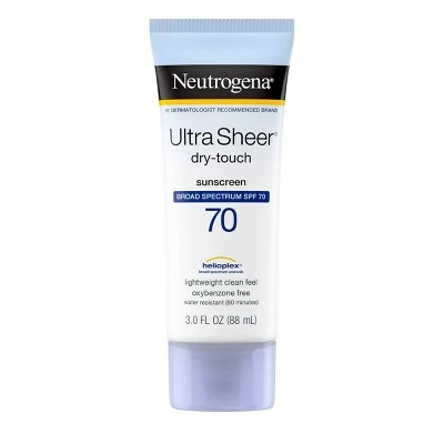 Neutrogena Ultra Sheer Dry Broad Spectrum Touch Sunscreen  SPF 70  3oz