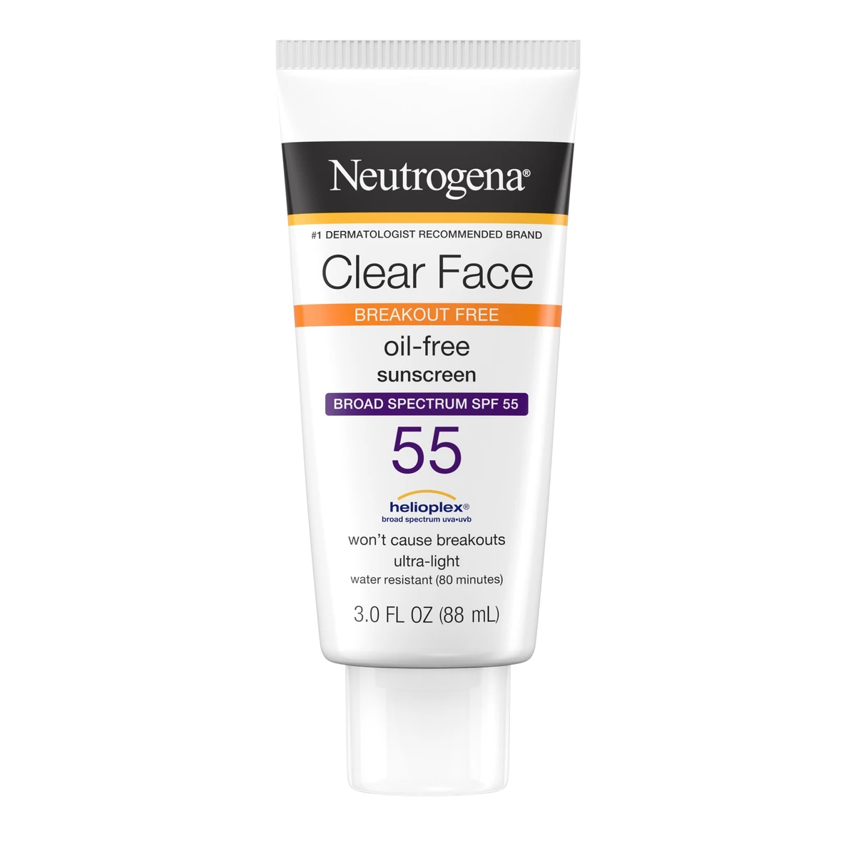 Neutrogena Clear Face Liquid Lotion Sunscreen with SPF 55, 3 fl. oz