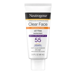  Neutrogena Clear Face Liquid Lotion Sunscreen with SPF 55, 3 fl. oz