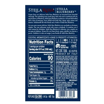 Stella Rosa Blueberry Fruit Wine 750ml Bottle