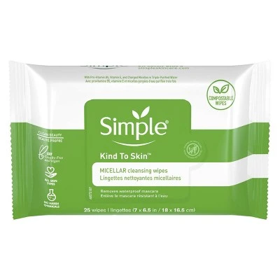 Simple Sensitive Skin Experts, Micellar Make Up Remover Wipes