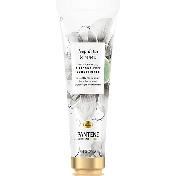 Pantene Blends Deep Detox & Renew With Charcoal Silicone Free Conditioner  8 fl oz