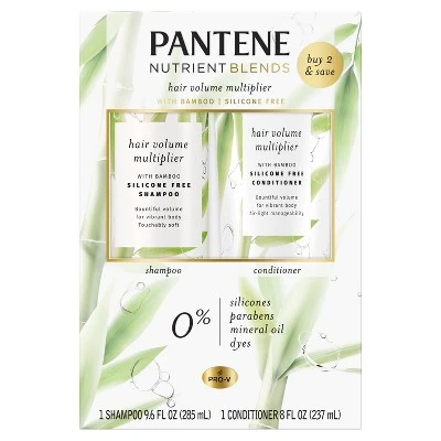 Pantene Nutrient Blends Dual Pack With Bamboo Shampoo And Conditioner  17.8 fl oz