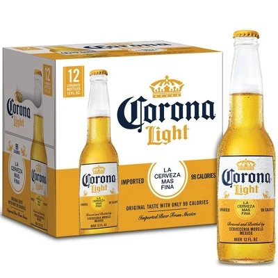 Corona Light Lager Beer  12pk/12 fl oz Bottles