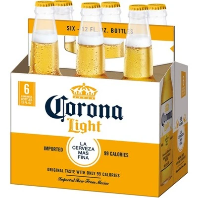 Corona Light Lager Beer 6pk/12 fl oz Bottles