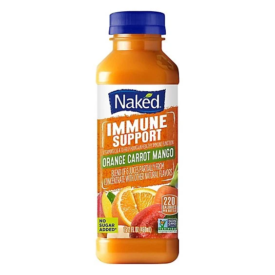 Naked Orange Carrot Vegan Juice Smoothie  15.2oz
