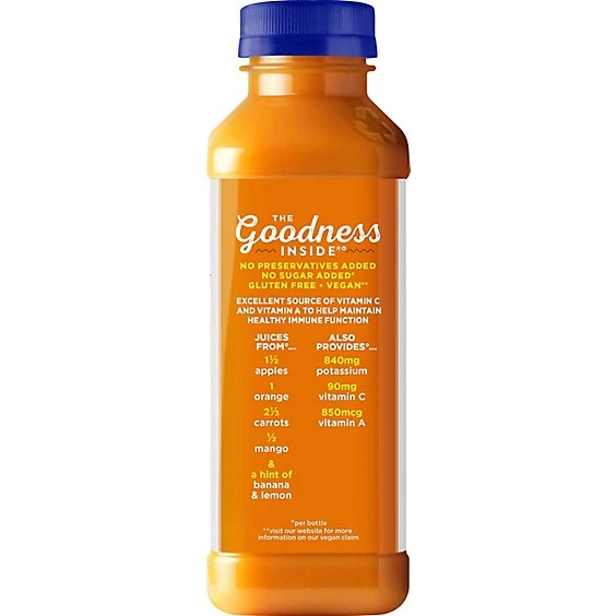 Naked Orange Carrot Vegan Juice Smoothie  15.2oz