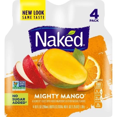 Naked Mighty Mango Vegan Juice 10oz 4pk