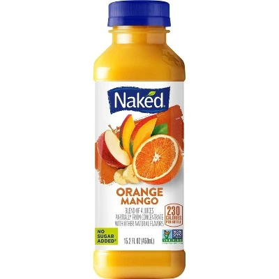Naked All Natural Vegan Orange Mango Juice  15.2oz