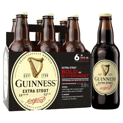 Guinness Extra Stout Beer  6pk/11.2 fl oz Bottles