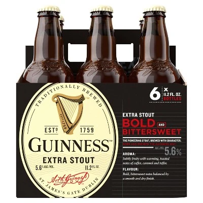 Guinness Extra Stout Beer  6pk/11.2 fl oz Bottles