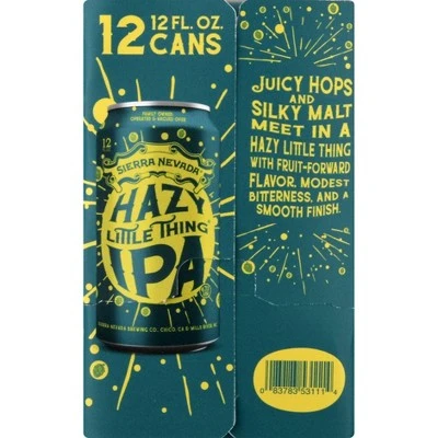 Sierra Nevada Hazy Little Thing IPA Beer 12pk/12 fl oz Cans