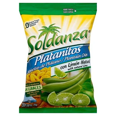 Soldanza Platanitos Chips with Lime  2.5oz