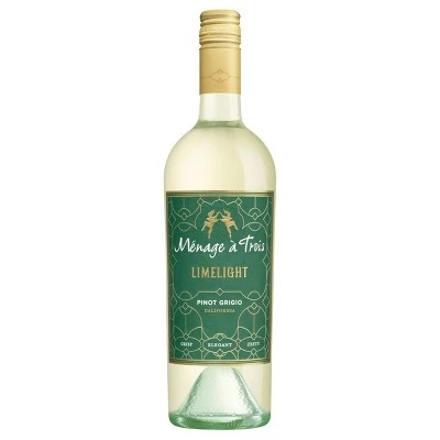 Ménage à Trois Limelight Pinot Grigio White Wine  750ml Bottle