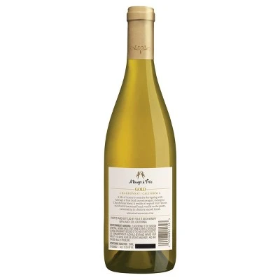 Ménage à Trois Gold Chardonnay White Wine  750ml Bottle