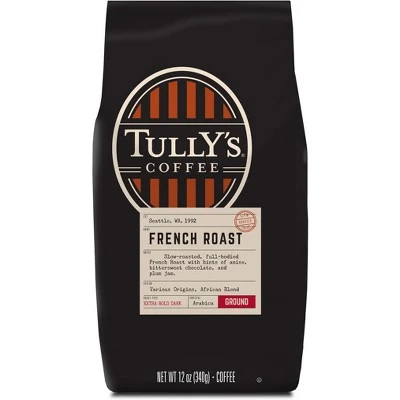 Tully's French Dark Roast Ground Coffee  12oz
