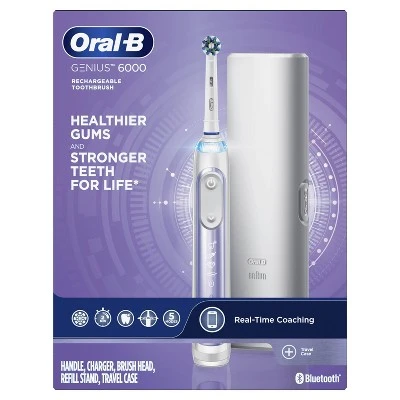Oral B 6000 SmartSeries Electric Toothbrush Powered by Braun Orchid Purple