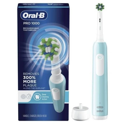 Oral B 1000 CrossAction Electric Toothbrush Powered by Braun Green