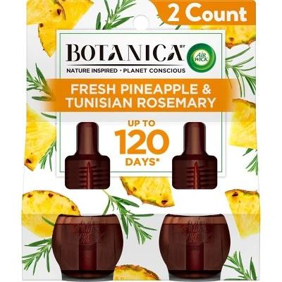 Botanica by Air Wick Scented Oil Twin Refill Fresh Pineapple & Tunisian Rosemary